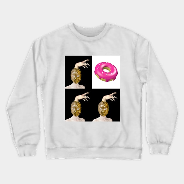 WITCHES LOVE DOUGHNUTS!! (2) - Halloween Witch Hand | Witch Mask | Halloween Costume | Funny Halloween Crewneck Sweatshirt by Cosmic Story Designer